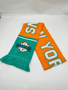 Nouvelle Écharpe Longue en Tricot Acrylique Jacquard Dobby Écologique Personnalisée avec Motif Gratuit 2026 pour les Supporters de Fans - Product Image 6