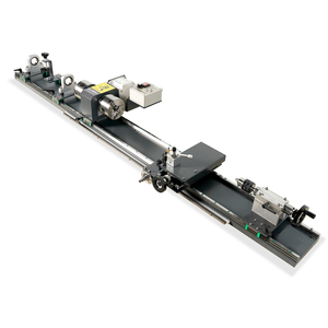 Torno de alta precisión horizontal de doble husillo y doble mandril de doble vía para reparación de tacos y palos de billar - Product Image 1