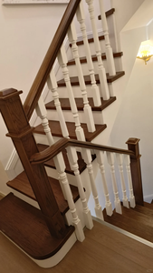 Balustrade d'escalier en bois massif de style moderne, balustrade en bois massif pour enfants - Product Image 4