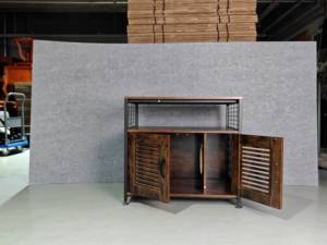 犬用クレート家具ケネル屋内木製長方形ダブルドア大型犬用ケージ滑り止め付き引き出し式トレイ手洗い可能 - Product Image 3