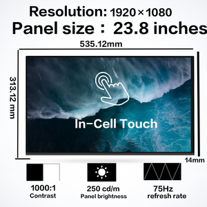 LM238WF5-SSG1 SSJ1 SSK1 SSG2ขนาด23.8นิ้วความละเอียด FHD 330nits 75Hz LVDS แผง LCD ระบบสัมผัส30Pin - Product Image 1
