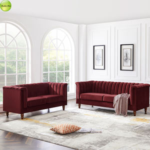 <span class=keywords><strong>Sofa</strong></span> beludru <span class=keywords><strong>Burgundy</strong></span> elegan, Set <span class=keywords><strong>Sofa</strong></span> bagian Modern warna merah, Set penutup <span class=keywords><strong>Sofa</strong></span> Eropa, <span class=keywords><strong>Sofa</strong></span> Knock penuh 321 tempat duduk - Product Image 3