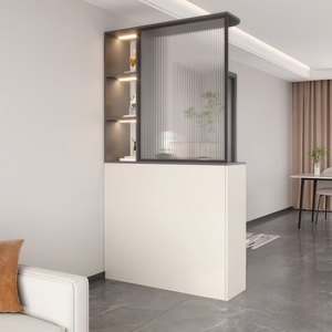 ชั้นวางรองเท้าไม้แบบโมเดิร์นปี 2026 ตู้มุมอเนกประสงค์พร้อมดีไซน์แบบซ่อน ไร้ที่จับ เฟอร์นิเจอร์ห้องนั่งเล่น - Product Image 3