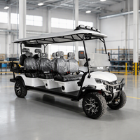 Voiturette de golf électrique 8 places à batterie lithium, facile à utiliser, avec tableau de bord numérique intelligent, vitesse 50-70 km/h, vente en gros