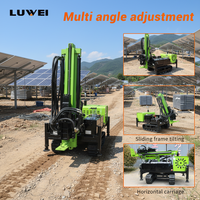 Pile driver portable multifonctionnel pour poteaux photovoltaïques solaires, pile driver à spirale pour le sol, adapté au forage dans la roche dure