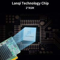 Carte de commutation externe MIWIN OEM PCIE4.0, carte adaptateur Redriver externe PCIe 4.0 X16 vers 2*ASM pour l'interconnexion des serveurs