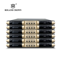 Roland Crown R42000 Yeni Teknoloji 1U Yüksek Güçlü 4*2000W 4 Ohm Taşınabilir Profesyonel Dış Mekan Hoparlör Sistemi Alüminyum Alaşımlı