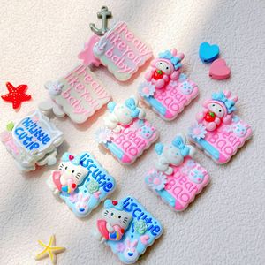 2025 New Cartoon <b>Sweet</b> Book-Shaped Acrylic Beads Mix Colors <b>Plastic</b> Materials for DIY Daily or School Jewelry Making Wholesale - Product Image 1