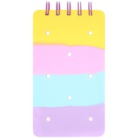 Carnet à spirale personnalisé en silicone DIY, mini-journal mignon pour fille avec trous pour breloques, cadeau, 80 feuilles, vente en gros OEM