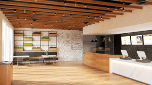 เคาน์เตอร์แสดงสินค้าสำหรับร้านกาแฟร้านกาแฟร้านกาแฟดีไซน์บาร์กาแฟเชิงพาณิชย์ยอดนิยมออกแบบได้ตามต้องการ - Product Image 4