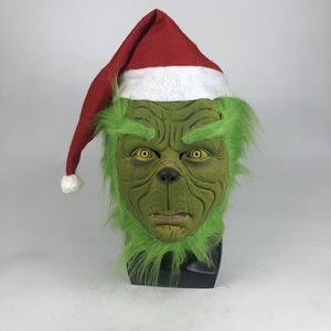 Ensemble de vêtements de Noël pour masque de monstre <span class=keywords><strong>Grinch</strong></span> aux cheveux verts de Noël - Product Image 1