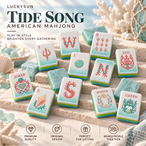 Mahjong américain de luxe prêt à être expédié, 160 tuiles, tuiles de mahjong en acrylique vintage tendance pour collection de jeux, cadeau - Product Image 1