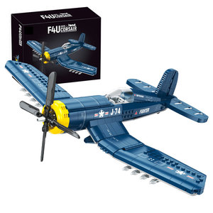 Ww2 American Air Force F4u Corsair Fighter Jet avión escala modelo Kit avión modelo bloques de construcción juguetes educativos niños - Product Image 1
