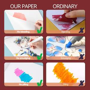 Carnet de <span class=keywords><strong>dessin</strong></span> Foska <span class=keywords><strong>à</strong></span> spirale, 30 feuilles, 60 pages, papier <span class=keywords><strong>à</strong></span> <span class=keywords><strong>dessin</strong></span>, carnet de croquis, livre de coloriage avec papier sans acide de 98 lb (160 GSM) - Product Image 4