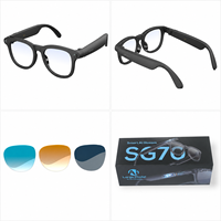 Lunettes Intelligentes SG70 – Traducteur 6.0, Interphone, Audio Open-Ear, Contrôle Tactile, ABS+PC, Type-C