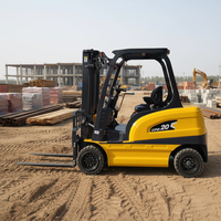 Chariot élévateur électrique JICHUAN AWD avec une longueur de fourche de 3,38 m, pneus pleins, capacité de 1,5 à 3,5 tonnes pour la manutention de marchandises en conteneurs