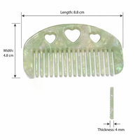 Peigne à cheveux rétro pour femme Newyeah, personnalisé en acétate, tendance, mignon, en forme de cœur évidé, écologique, de haute qualité, portable