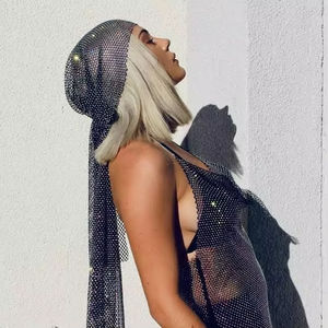 Nuosha OEM Turban élastique pour femmes européennes et américaines, bandeau <span class=keywords><strong>de</strong></span> cheveux avec strass, chapeau <span class=keywords><strong>de</strong></span> pirate à longue queue, bandeau musical, usage quotidien CE - Product Image 4