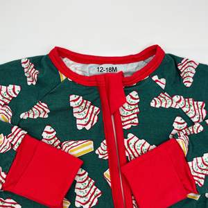 Bambú niños Navidad <span class=keywords><strong>hombre</strong></span> <span class=keywords><strong>de</strong></span> jengibre estampado bebé niña <span class=keywords><strong>ropa</strong></span> bebé <span class=keywords><strong>ropa</strong></span> al por mayor - Product Image 2