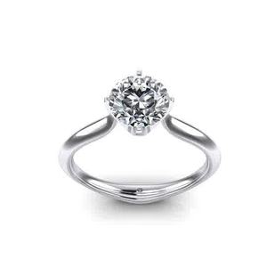 แหวนเงินแท้925สำหรับงานแต่งงานของผู้หญิง CZ และแหวนหมั้นดีไซน์คลาสสิกเครื่องประดับที่ดี Montresor INFINI - Product Image 1