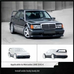 Upgraded and Modified Car Wide Body Kit for Mercedes Benz C-Class 190E EVO II 1982-1993 Wide Body PP Surround Car <strong>Bodykit</strong> - Product Image 3