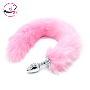 Pinksm Fox Tail Metal <span class=keywords><strong>Anal</strong></span> Plug Sexy Plush Butt Plug BDSM Accesorios Juego para adultos y juguete de cosplay en varios colores - Product Image 3