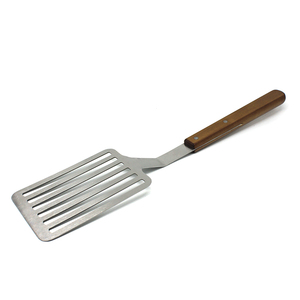 Spatule de barbecue en acier inoxydable antirouille avec manche en bois, spatule à burger en métal, spatule à œufs pour la cuisine - Product Image 3
