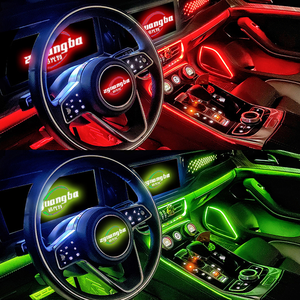 Lumière d'ambiance intérieure <span class=keywords><strong>de</strong></span> voiture LED RVB 12V 8W, éclairage <span class=keywords><strong>de</strong></span> <span class=keywords><strong>pied</strong></span>, rétroéclairage, contrôle <span class=keywords><strong>de</strong></span> la musique par application, modes multiples, lampe néon décorative d'ambiance automobile - Product Image 6