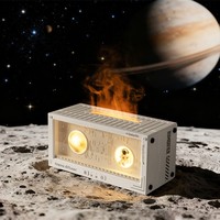 Diffuseur d'huiles essentielles silencieux sur le thème de l'astronaute, design 3D flamme de lune, capacité 0,5L, humidificateur de bureau à brume froide
