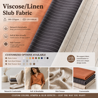 Tissu mélangé viscose et lin de haute qualité 180 GSM, tissé, teint en fil, à rayures, pour chemises, robes et pantalons d'été
