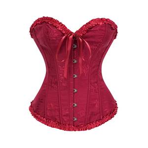 Cross-border Dark Gothic Velvet Lace-up Corset Halloween Lace <b>Patchwork</b> Sling Tank <b>Top</b> Breathable Bustier Short Polyester - Product Image 3