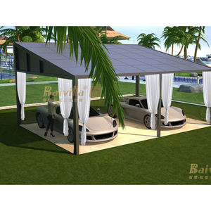 Abri de voiture <span class=keywords><strong>autoportant</strong></span> de luxe en profilé <span class=keywords><strong>aluminium</strong></span> 6x6m pour extérieur - Product Image 1