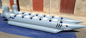 Jeux aquatiques gonflables WINSUN Team Building Dragon Fish Banana Boats pour 6 à 10 passagers, jeux sportifs aquatiques gonflables - Product Image 4