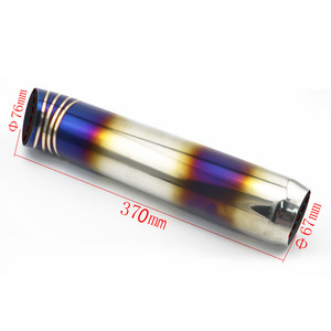 Embout d'échappement Auso-Racing 76mm 67mm en acier inoxydable finition bleue universelle pour modification automobile - Product Image 5