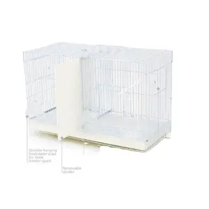 Misam Mulit Folding Layer Birds Feeder Double House For Canary Iron Mesh Removeable Divider Parrot Cages