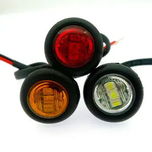 Red Amber 24v 3/4 Inch 0.75 Inch Super Brightness High Quality Truck Turn Tail Side Marker Signal Light For Truck Trailer