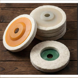 Disque de polissage en feutre de laine verte de 4 pouces, type 100, à poils fins, pour meuleuse d'angle, épaissi, pour polissage miroir du métal et polissage vert - Product Image 3