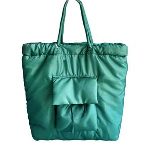 Bolsos de Compras Reutilizables para Mujer, de Nailon Ligero, Acolchados, Impermeables, con Relleno de Algodón, Tipo Tote - Product Image 1