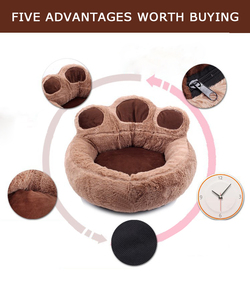 Hersteller-Großhandel: Warmes, Weiches Plüsch-Hunde- und Katzenbett in Bärenpfotenform - Product Image 3