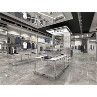 Armoire de vêtement en mobilier, armoire murale, design intérieur, boutique de vêtements d'hommes