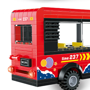 229 Viên Gạch Moc Khối Xây Dựng Xe Buýt Thành Phố Sáng Tạo Tự Làm Đồ Chơi Lắp Ráp Mô Hình Tĩnh Cho Xe Hơi Làm Quà Tặng Cho Trẻ Em - Product Image 4
