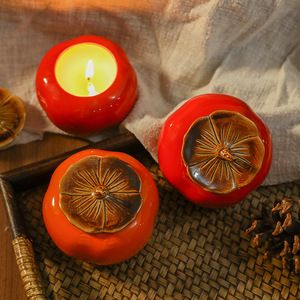 Juego de Velas Aromáticas con Aroma a Caqui, Cera de Soja, Artesanía Manual, Regalo para Profesor, Cumpleaños, Recuerdo de Boda, Empaque en Caja Roja - Product Image 2