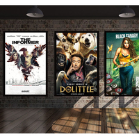 Cadre noir à clipser pour affiche de cinéma, taille personnalisée 24x36 27x40, boîte à lumière LED, décoration murale, affichage de boîte à lumière LED