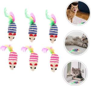 Juguete de peluche para perro, plumas coloridas, con sonido, para masticar, 10 cm, lindo, de Navidad - Product Image 3