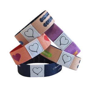 Fabricación de pulseras de tela elástica de lujo NFC impreso pulsera elástica barato personalizado poliéster evento Festival muñequera - Product Image 6