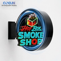 Panneau lumineux personnalisé, boîte à lumière 3D, boîte à lumière publicitaire, éclairage holographique, enseigne lumineuse en métal, affichage extérieur pour magasin