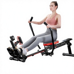 Hanma <strong>Rowing</strong> <strong>Machine</strong> Hydraulic <strong>Water</strong> &amp; Wind Resistance Indoor Home Fitness Equipment Weight Loss Model F12 300kg Capacity - Product Image 1