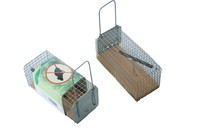 Piège à rats en métal massif réutilisable et sans cruauté, pour intérieur et extérieur, avec construction galvanisée à chaud, cage à souris