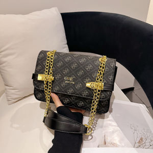 Elegante Bolso <span class=keywords><strong>de</strong></span> Mano Guesses con Estampado Cuadrado Pequeño y <span class=keywords><strong>Cadena</strong></span> Plateada para Mujer, Bolso <span class=keywords><strong>de</strong></span> Hombro o Bandolera - Product Image 4