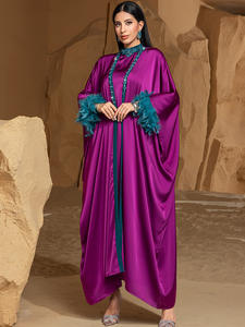 Abaya de Fiesta para el Ramadán y el Eid, Kimono Musulmán de Lujo de Dubái, Vestido Largo, Túnica Femenina, Vestidos Islámicos Africanos para Mujer, Conjunto de Ropa - Product Image 3
